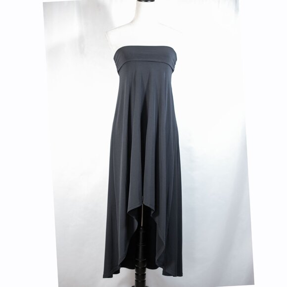 Michael Kors Womens Asymmetrical Strapless Maxi Skirt Dress Black Size XS - Picture 7 of 14